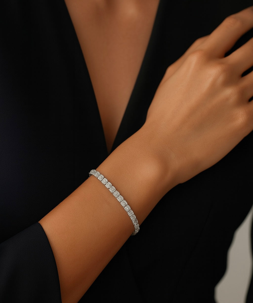 BG400W B.Tiff 4mm Tennis Bracelet