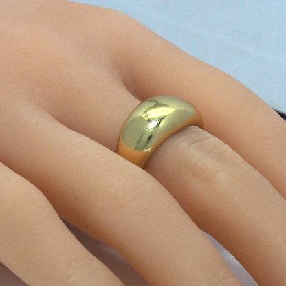 Gold Plain Chunky Adjustable Ring, Sku#LX201