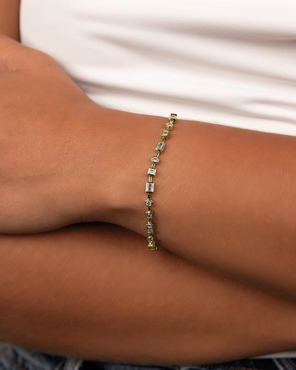 Camden CZ Staggered Tennis Bracelet