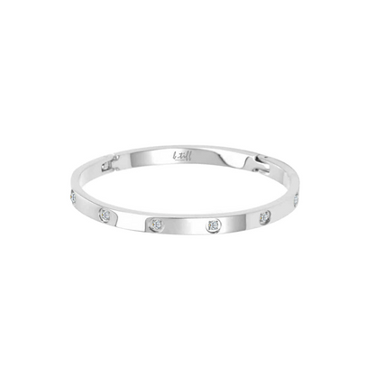 BG308WP B.Tiff High Polish 8-Stone Bangle Bracelet