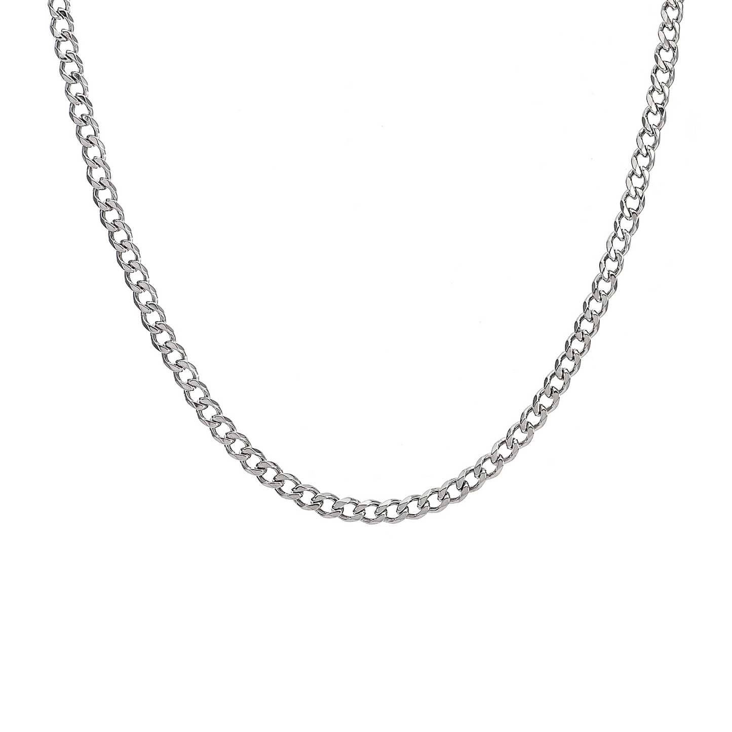 C014W B.Tiff Curb Link Chain Necklace/ 4mm