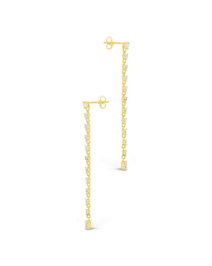 Layken CZ Stationed Stud Earrings