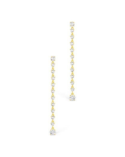 Layken CZ Stationed Stud Earrings