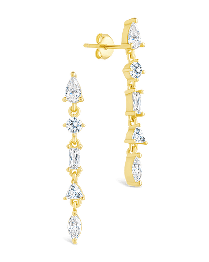 Sterling Silver Jacinda CZ Dangle Earrings