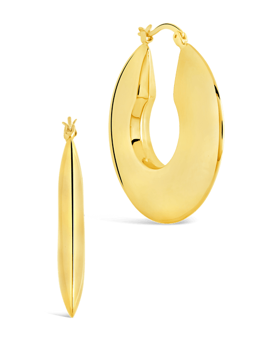 Paige Flat Tube Hoop Earrings