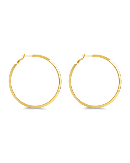 Leona Polished Hoop Earrings