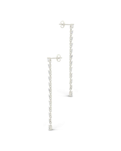 Layken CZ Stationed Stud Earrings