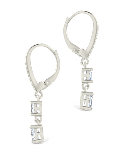 Sterling Silver Liesel Oval Cut CZ French Clip Earrings