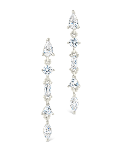 Sterling Silver Jacinda CZ Dangle Earrings