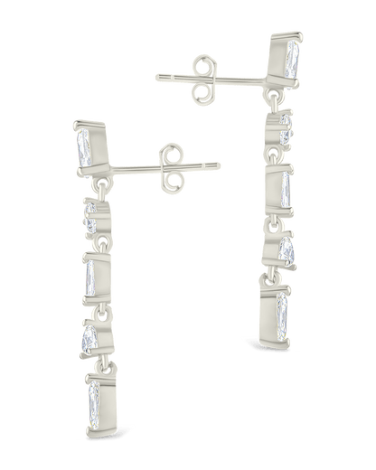 Sterling Silver Jacinda CZ Dangle Earrings