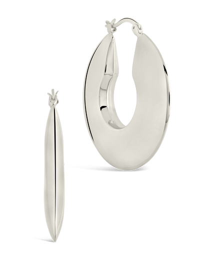 Paige Flat Tube Hoop Earrings