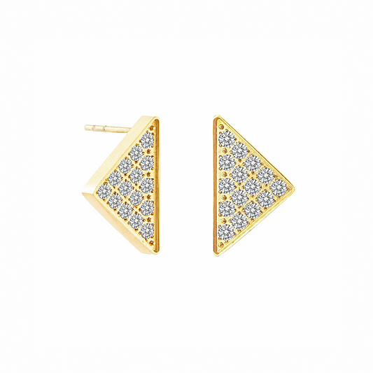 ER113GL B.Tiff Large Gold Pavé Supera Earrings