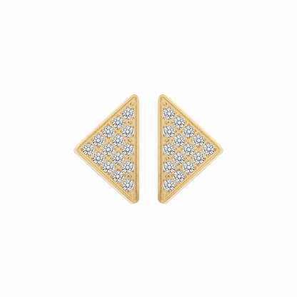 ER113GL B.Tiff Large Gold Pavé Supera Earrings