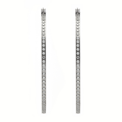 ER322W B.Tiff Pavé 146-Stone Big Hoop Earrings