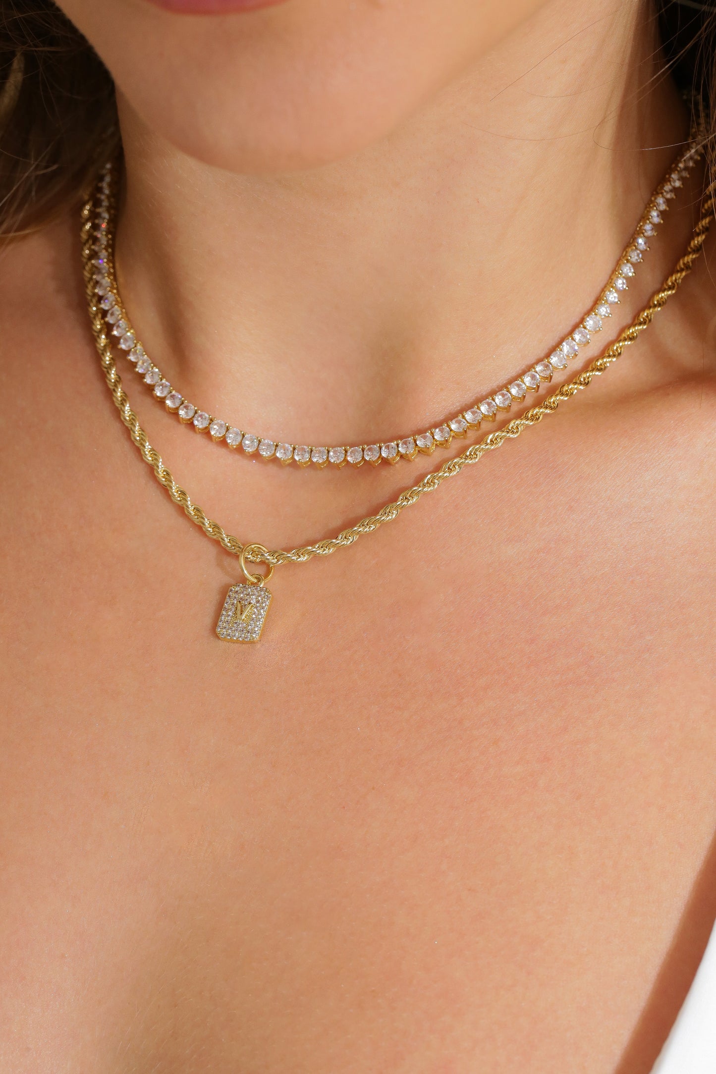 18k Gold Initial Necklace