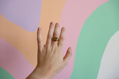 Chunky Heart Titanium Ring