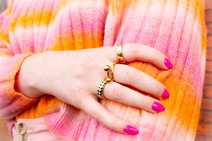 Chunky Heart Titanium Ring