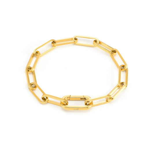 BG860G B.Tiff "Jemma" Paperclip Link Gold Plated Bracelet