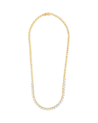 Stephanie Heart CZ Tennis Necklace