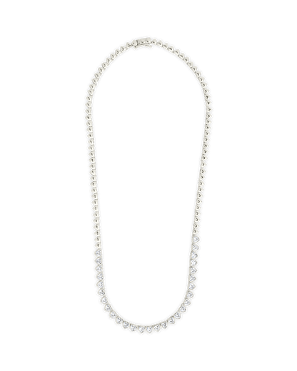 Stephanie Heart CZ Tennis Necklace