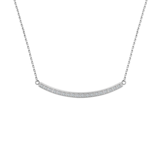 PT324W B.Tiff Mini "Smile" Adjustable Pendant Necklace