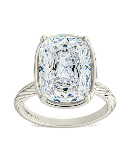 Sterling Silver Elongated Cushion Cocktail Ring 4ct & 8ct
