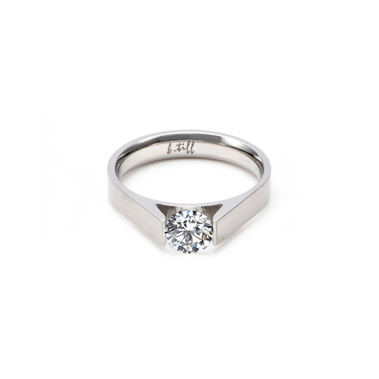 RG096W B.Tiff Tension .75 ct Round Solitaire Engagement Ring