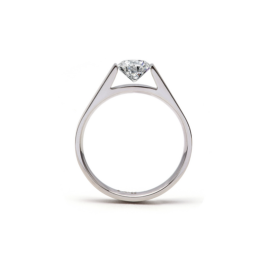 RG096W B.Tiff Tension .75 ct Round Solitaire Engagement Ring