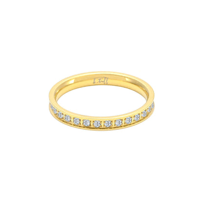 RG111G B.Tiff Gold Stacking .01 ct Eternity Ring [Thin Band]