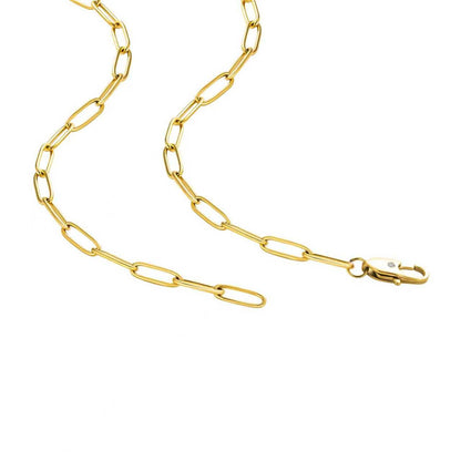 C011G Oval Paperclip Link Chain Necklace and Bracelet Set